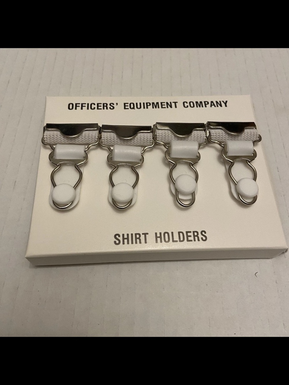 Officers’ Equipment Company Vintage White Shirt Holders Set New. - Picture 5 of 6